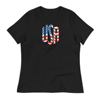 Image 3 of USA - Women's Relaxed T-Shirt from PatriotsCo.com