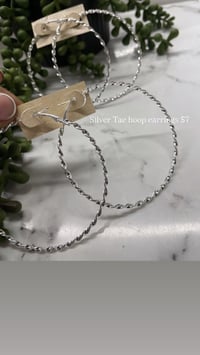 Silver Tae hoop earrings