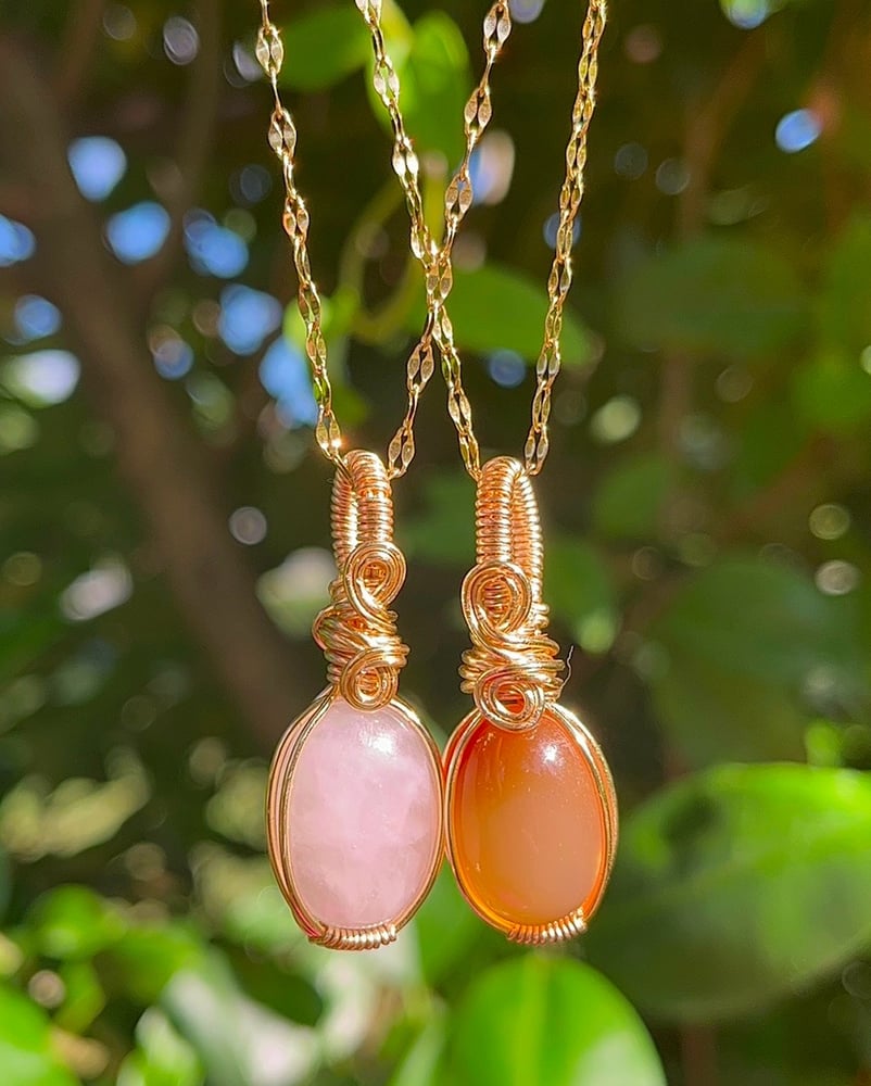 Image of Made to order : Rose quartz necklace 