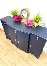 Image 3 of Vintage Strongbow Sideboard painted in navy blue 