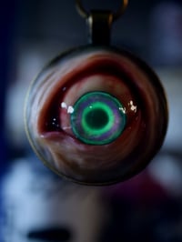 Image 11 of Glowing Oculus, Eyeball flat back pendant OOAK