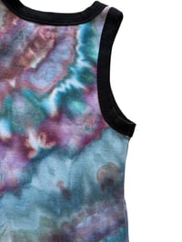 Image 4 of S Ladies Fitted Knit Contrast Tank in Earthy Watercolor Ice Dye