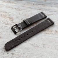 Image 2 of Grey Chevre Strap - Simple Stitching