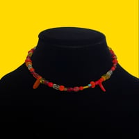 Image 1 of Red & Spikes Necklace 