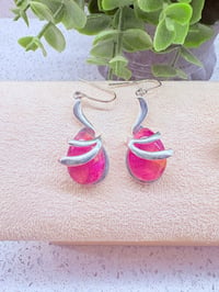 Peony Waves tear drop earrings 