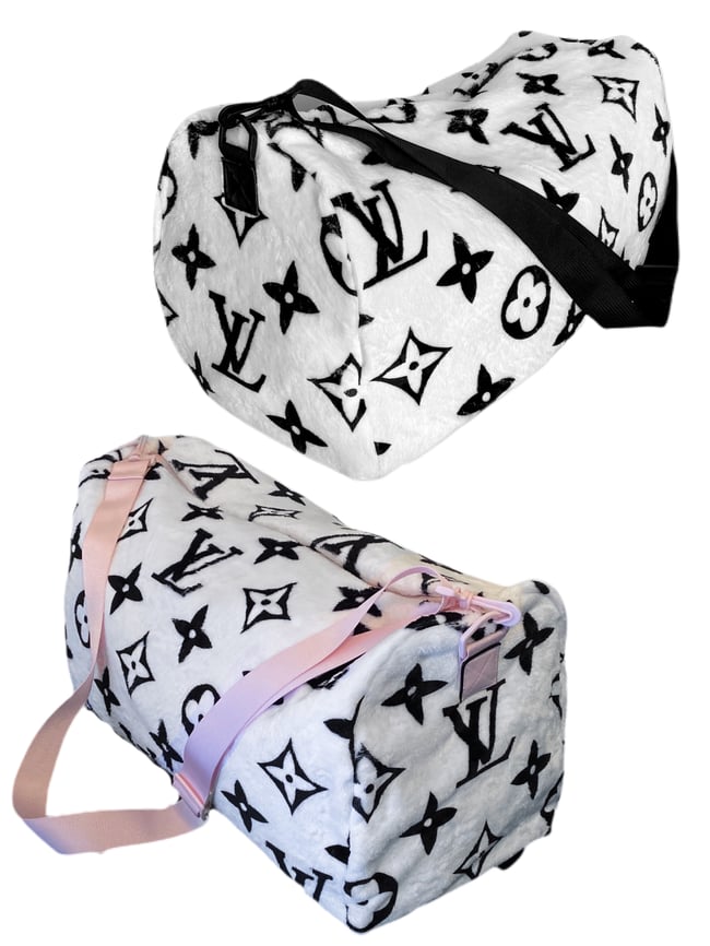 Faux Fur LV Duffle Bag