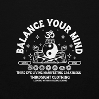 Image 4 of Balance Your Mind White Print Hoodie 