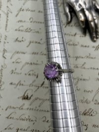 Image 2 of Magnifique bague en argent massif 800 poinçonné, améthyste, début 1900