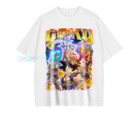 Image 2 of Dragonball oversized graphic print t-shirt Goku forms 