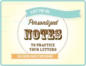 Image of gift certificate for personalized stationery
