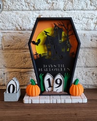 Image 1 of Light Up Halloween Countdown, 3D Printed with Built-in Timer 