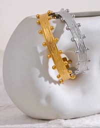 Image 2 of LUCIA 18ct Gold Plated Cuff Bangle 