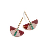 Image 2 of Mookaite, Rhodonite & Chrysocolla Earrings