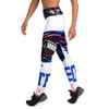 BOSSFITTED White Neon Pink and Blue Yoga Leggings