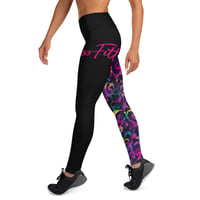 Image 4 of BOSSFITTED Multicolored Leopard Print Yoga Leggings