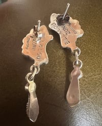 Image 5 of Bill and Lou Zuni onyx cluster earrings 