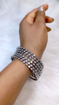 Image 2 of 6 Pieces American Diamond Bangles Set_GPB_1237
