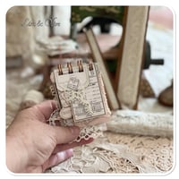 Image 12 of Reserved for Silvia A Petite snippet sample french lace book in a tiny tin.