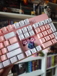 Image 1 of Tecla de ordenador piedra preciosa (azul purpurina) 