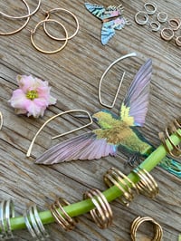 Image 1 of Wings Threader Earrings