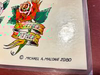 Image 5 of hand colored! Mike Malone ROSE Flash Hand colored by K. Everett of China Sea Tattoo -KE copy