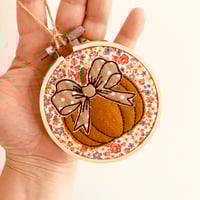 Image 3 of Pumpkin Mini Hoop Decoration