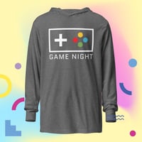 Image 3 of Game Night Hooded Long-Sleeve T-shirt