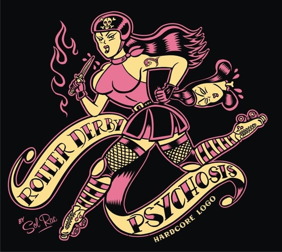 Image of Roller Derby Psychosis - Ladies T-Shirt