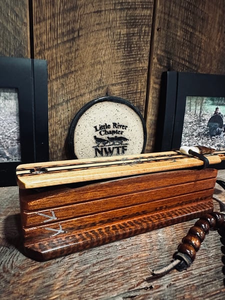 Image of Yellow heart/Mahogany with snakewood inlay