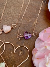 Image 5 of Cupid’s Amethyst Heart Necklace