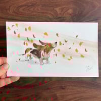 ORIGINAL ARTWORK - Windy Basset II - 25x15cm