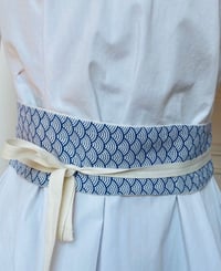 Image 2 of clear and japanese print obi belt