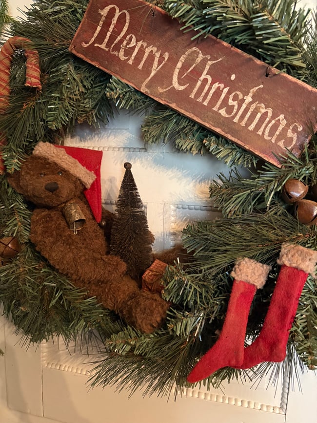 #7......Merry Christmas bear Wreath