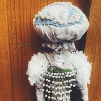 Image 1 of Sitting pearly fungi - handmade - mushroom core