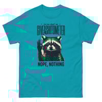 Image 1 of Unisex T-Shirt Giveashitometer Nope Nothing T-Shirt | Funny Raccoon Humor Graphic Tee