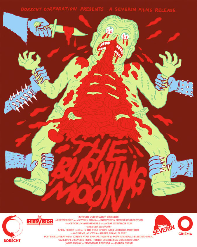 Image of The Burning Moon - Limited Edition Screen Print by Johnny Ryan