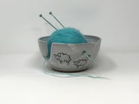 Image 4 of Terracotta Sheep decorated Medium Yarn Bowl