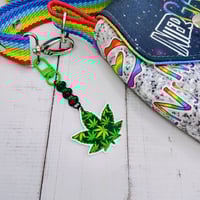 Green Pot Leaf Purse Charm