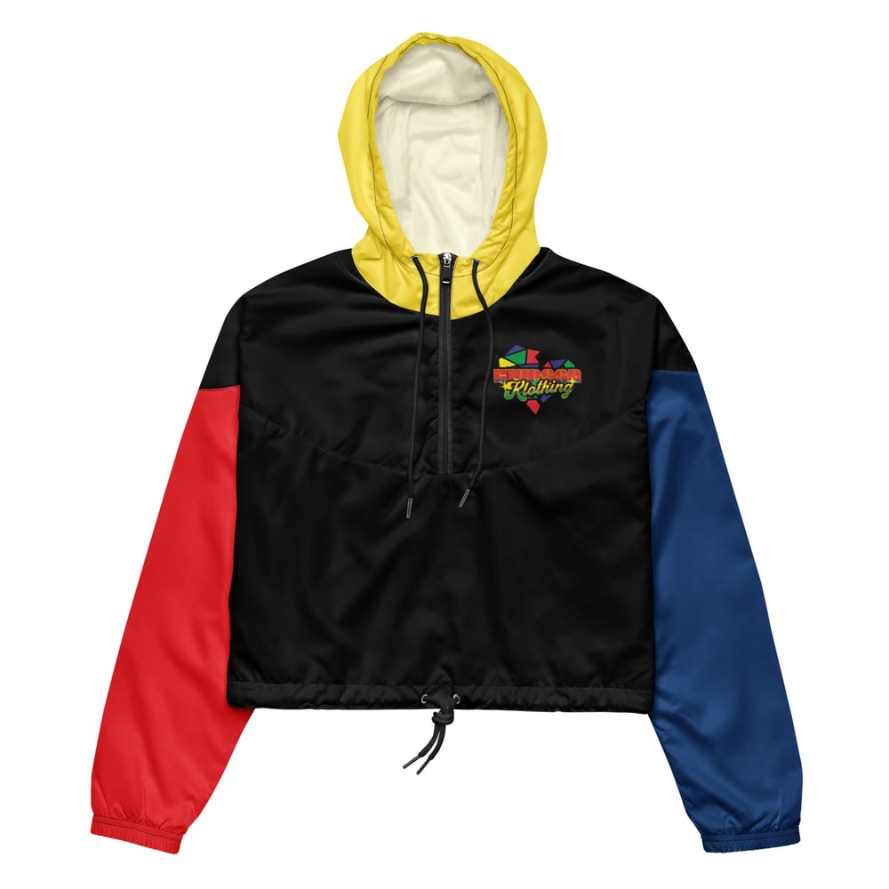 Image of Women's Kolorblock Cropped Windbreaker