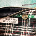 Handy Superhero tweed pouch with zip closure