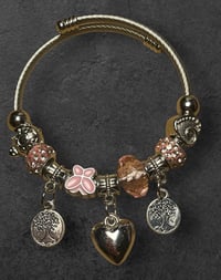 Pink butterfly hard bangle 