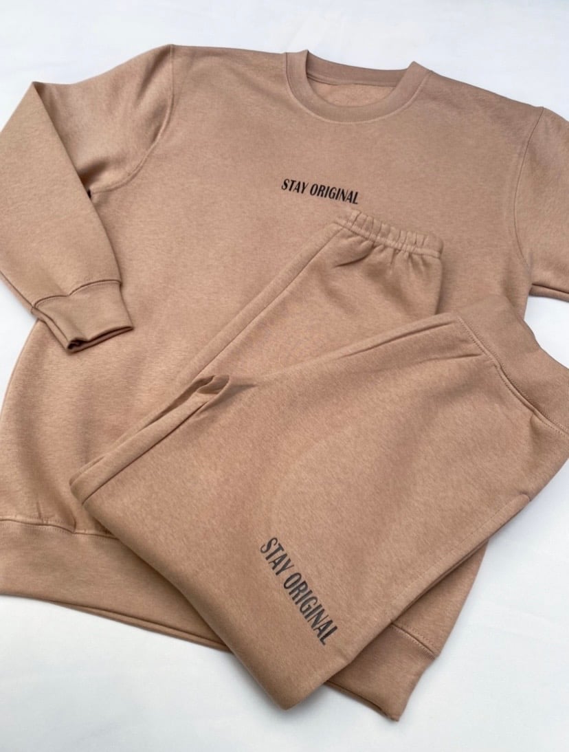 Image of Stay Original Tracksuit in Taupe 