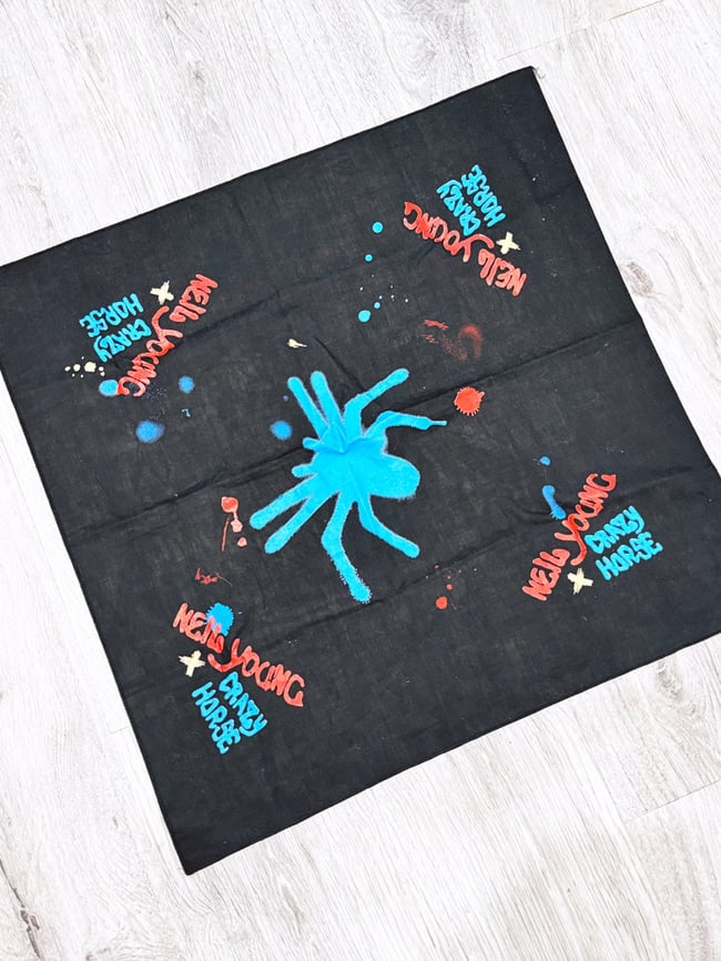 1980s Neil Young & Crazy Horse 20” Bandana