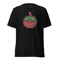 Image 13 of Short Sleeved T-shirt (Adult M/F) - Jack O Lantern Retro Orange Glow