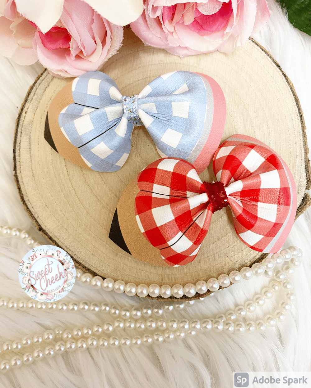 Image of School Gingham Pencil Bows