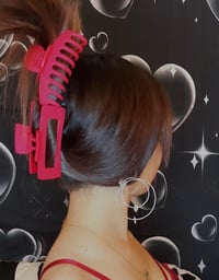 Image 1 of 2pc Red Claw Clips 