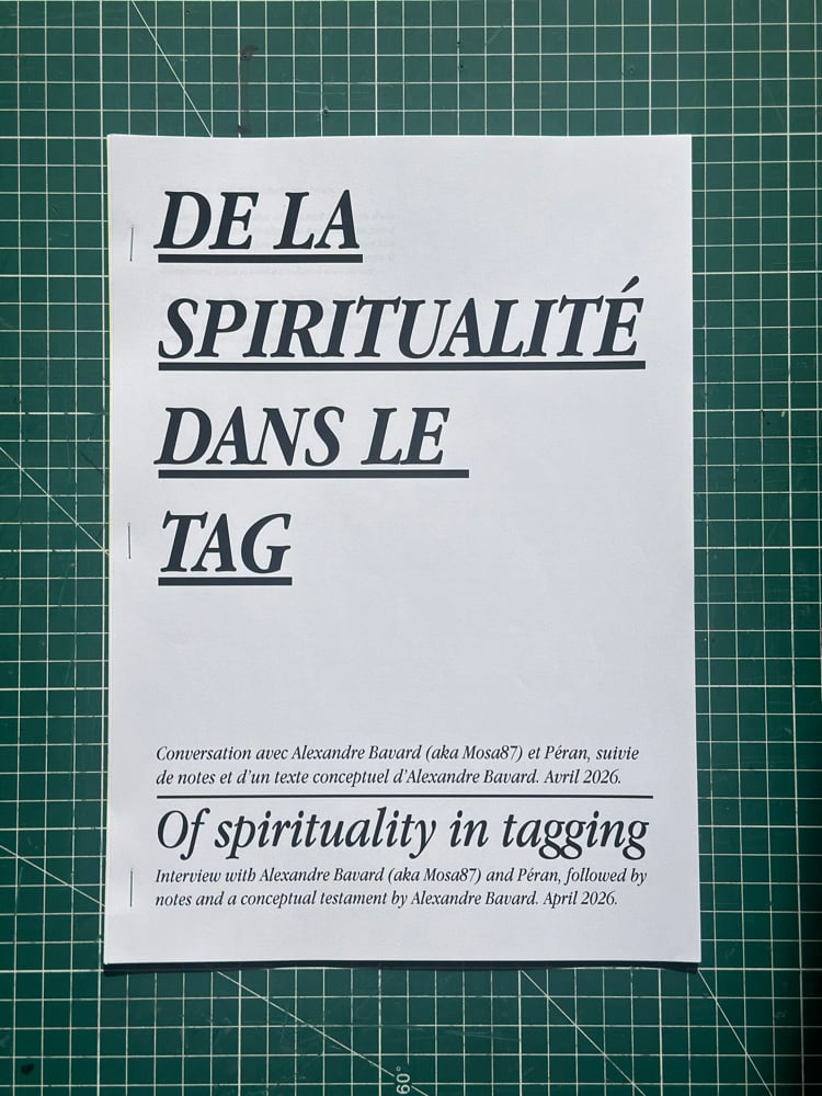 Image of De la spiritualité dans le tag / Of spirituality in tagging