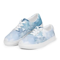 Image 1 of Women’s lace-up canvas shoes Blue