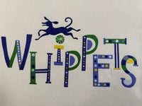 Image 3 of Whippets Cushion Cover - Blue