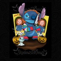 Chucky Halloween Stitch Sticker 